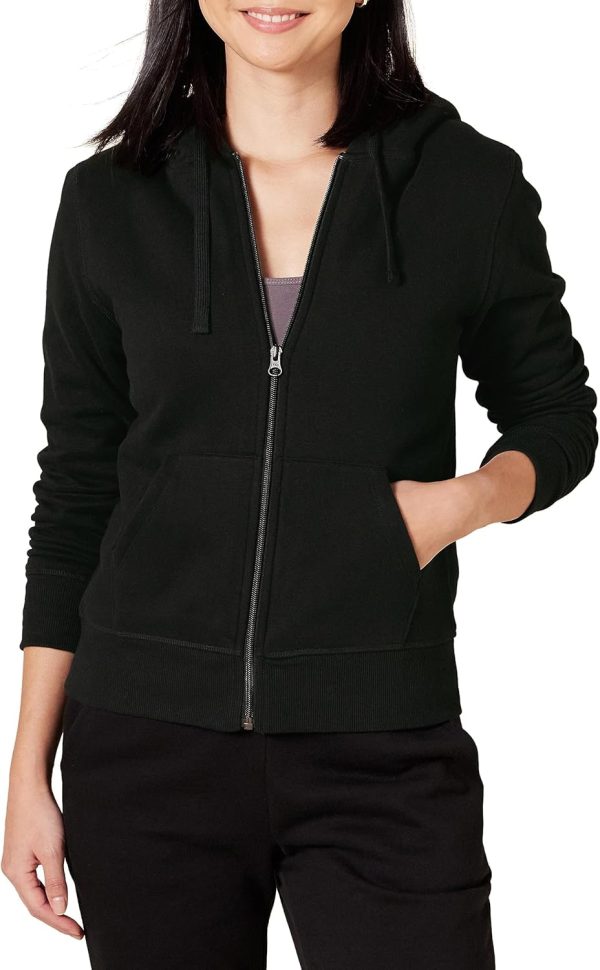 Black Women's Sherpa-Lined Fleece Full-Zip Hooded Jacket - Warm & Cozy Winter Outerwear