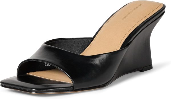 Black Women's Wedge Sandals - Stylish Comfortable Summer Footwear