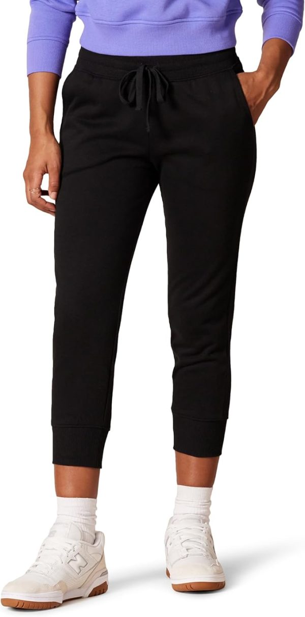 Black Fleece Capri Women's Pants - Soft & Comfortable