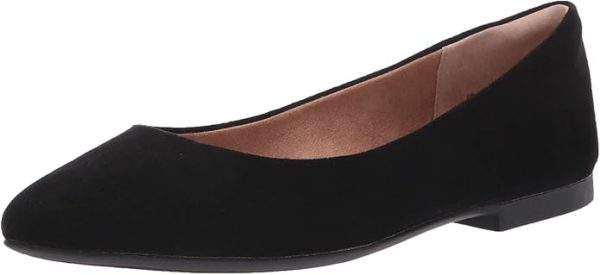 Black Women's Pointed-Toe Ballet Flats - Stylish & Comfortable