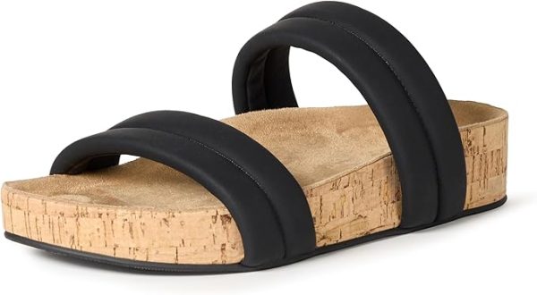 Black Slide Cork Women's Sandals - Comfortable Summer Footwear