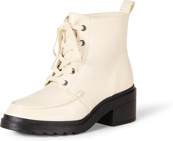 Womens Moc Toe Boots White / Black