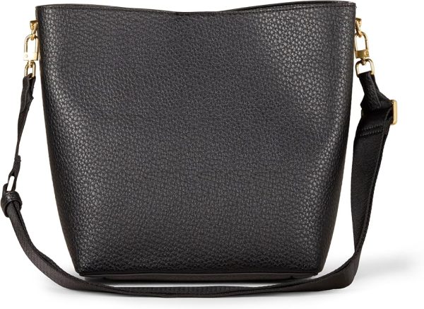 Black Soft Bucket Bag for Women - Minimalist Design